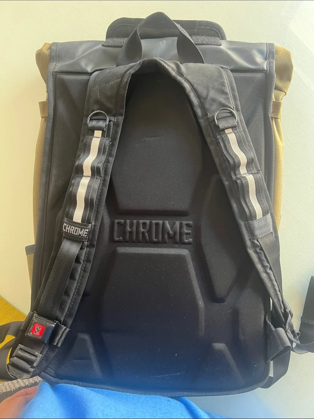 Chrome Roll-Top Backpack in Olive/Black